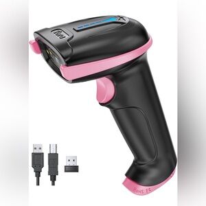 Barcode Scanner Wireless Versatile 2-in-1 (2.4Ghz Wireless+USB 2.0 Wired)